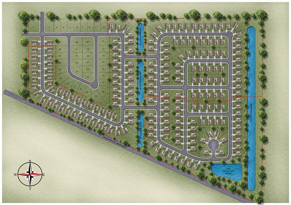 Brownstone Estates · Subdivision planning graphic